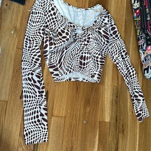 Shein long sleeve crop top